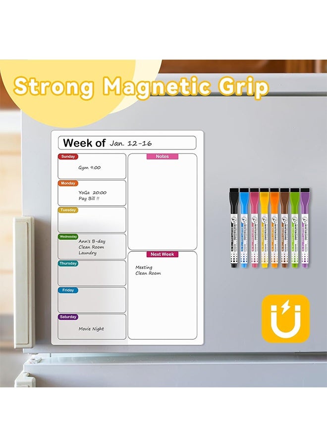 Set of 16 Pcs Magnetic Fine Tip Dry Wipe Whiteboard Pens Low Odour Erasable Markers with Eraser Assorted Colours for Kids Drawing School Office Home Classroom Whiteboard Use - Image 4